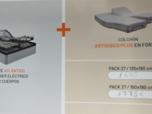 Pack canapé articulado más colchones en H de 150